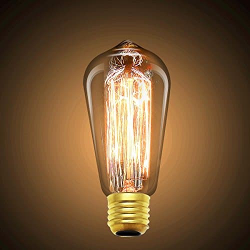 Weiting Edison Bulb E27 220 V Vintage Edisons Lamp Retro Edison Light Bulb 40 W Weißglühende ST64 G125 G95 Bubble Light for Ball Pendant Ceiling Light, st58 40.00 W 220.00 voltsV