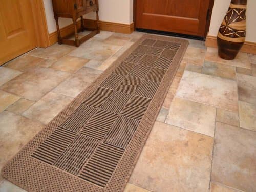 Rustica Flat Weave Rug (Brown Black) (60cm x 230cm (approx 24" x 90")) With A Rubber Back. 7 Sizes Available