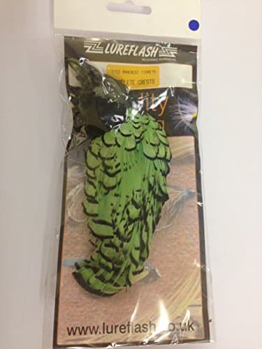 QUALITY AMHEREST PHEASANT FULL CAP - FLY TYING MATERIAL / DRESSING - VARIOUS COLOURS AVAILABLE (LIME)