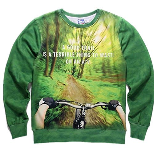 YonBii 3D Prints Pullover Jumpers Cotton Hoodies Patterned Sweatshirts for Mens Size S M L XL