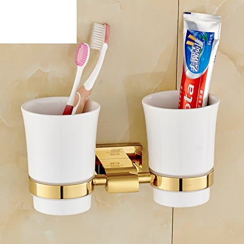All copper gilded frame color Tumbler/Couples Cup double/Set toothbrush cup holder-A