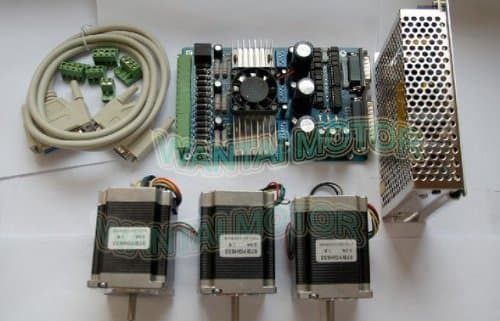 Gowe High Nema 23 Stepper Motor 270oz-in,3.0A +3 Axis Board 3D Printer CNC Kit ,57BYGH633, 2phases