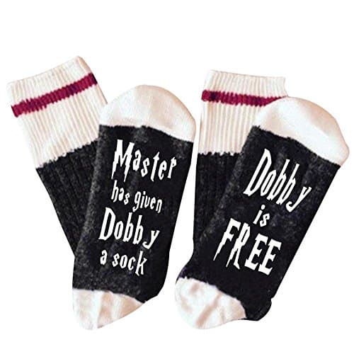 Cotton Socks Master has given Dobby a Socks Casual Unisex Socks Breathable Comfortable Red Stripe Sock Black White by Juily