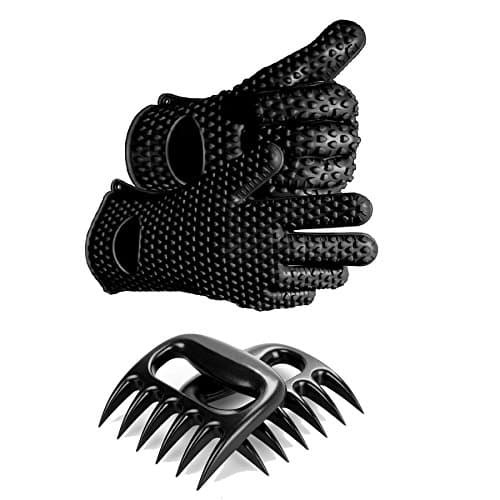 Get it Before XMAS FANYI Bear Claw Meat Claws Shredder Handlers Forks + Silicone Oven Gloves(1 Bear Claw + 1 pair of Silicone Glove)