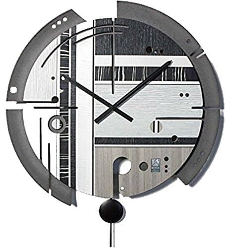 Midarte SAMADA TECH, Wooden Wall Clock made by Italian artisan, modern furniture. Indoor Decoration, Office, Restaurant, Ø 60cm.