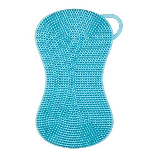Silicone sponge, dish sponge, scouring sponge, cleaning sponge, multifunctional sanitary ecofriendly sponge, design blue