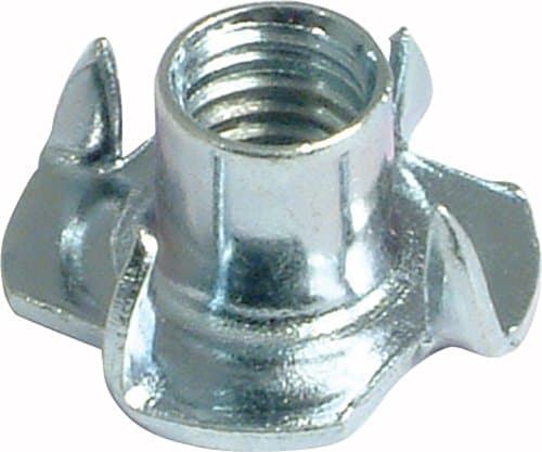 T-Nut M4-M10 For Mounting Thread Fixing Castors or Height Adjusters Under Wooden Bases (Pack of 20) (Internal Thread:M4/External Ø:15mm/Length:7mm, Bright)