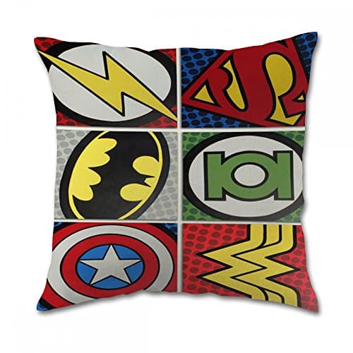 LZ PILLOW Dc Comics Vs Marvel Cotton Square Pillow Covers (16x16 Inch One Side)
