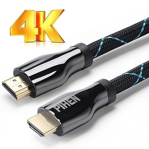 PIHEN 5m UHD HDMI 2.0 Cable | 4K @ 60Hz/2160p/4:4:4 (High Speed) with Ethernet | ARC and CEC | Deep Color | fully HDCP compliant/HD Ready/3D TV/Playstation 4 Pro/Nintendo Switch