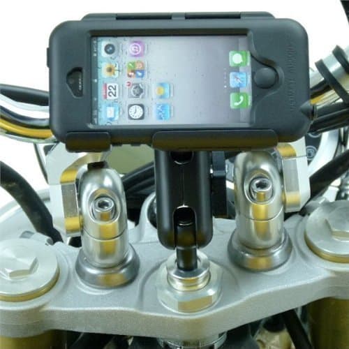 Waterproof Extension Arm iPhone 5 13mm - 14.7mm Motorcycle Fork Stem Yoke Mount (sku 16420)