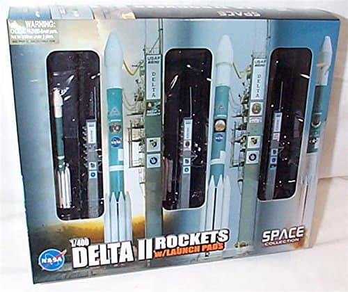 dragon wing space collection delta II rockets W/launch pads deep impact, mars exploration rover B & shark's mouth 1.400 scale diecast model