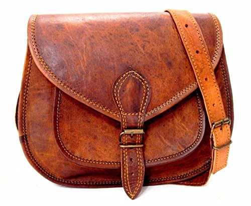 16" Black Dual Pocket Buffalo Bag Hunter leather Hand Made Buffalo Messenger Briefcase Office bag laptop bag