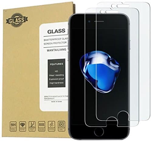 iSkyline iPhone 6 7 Tempered Glass Screen Protector for Apple iPhone 7/7Plus, iPhone 6S Plus, iPhone 6/6S 2016 (2-Pack) (For iphone 7)