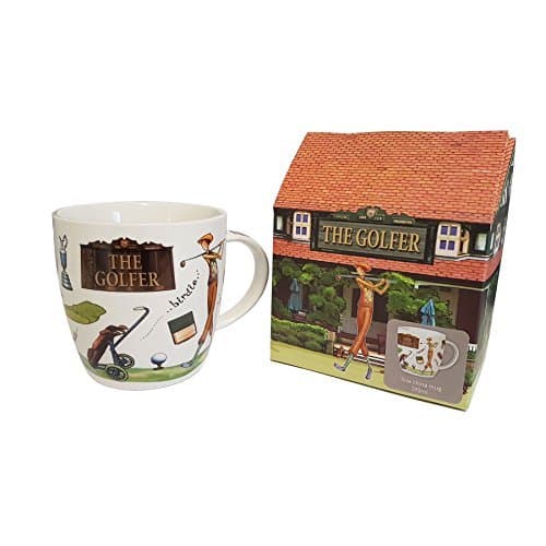 GOLF GOLFING SPORTS FINE CHINA MUG CUP POT PRESENT GIFT WITH PRESENTATION BOX