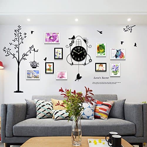 Quietness @ Modern Colorful Creative Silent Non-ticking Wall Clock Birdie /20 inch/ glow-in-the-box (Modern) +9 ?