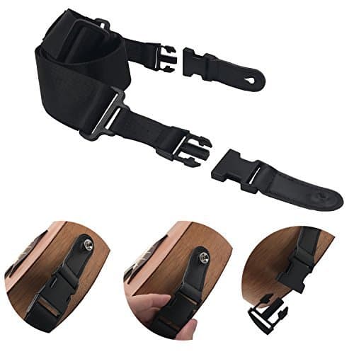 High Quality Solid Color Guitar / Electric Guitar Straps-Unique Buckle Design, Easy to Use And Longer Service Life (Black)