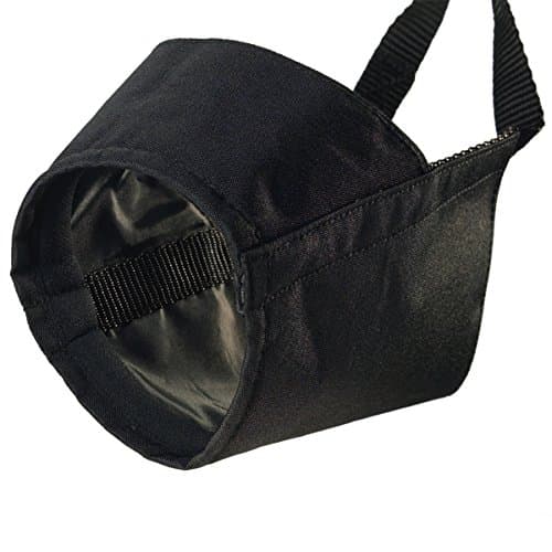 Guardian Gear Lined Nylon Dog Muzzle, Size 4, 8-Inch Snout, Black