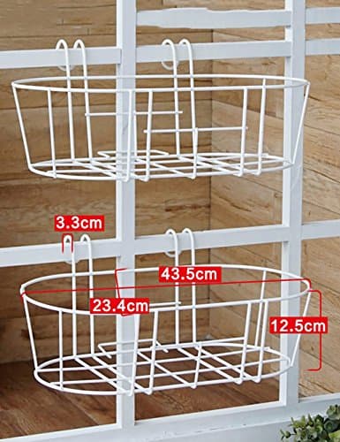 Flower HUAJIA Iron Wall-mounted Simple Single Layer Ladder Flower Rack Balcony Floor Planter Shelf Simple Modern Living Room Indoor Flower Rack (2 Pieces)