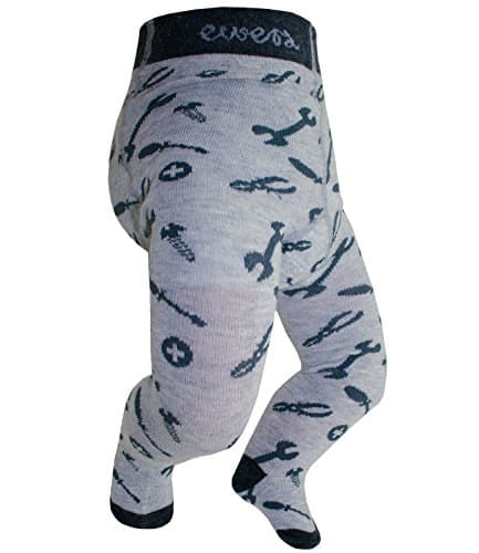 Ewers Baby Tights Boys Branded Tools with Plush inside Babys (EW-905031-W17-BJ0-3400-68) in Grau, Size 68 incl. EveryKid-Fashionguide