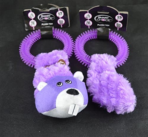 Dog Plush TPR Toys Ring Teething Biting Soft Crinkle Smart Choice