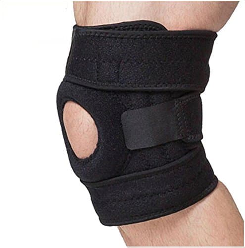DOUBLETHREE Breathable Knee Brace - Adjustable One Size Fits Most - Best Support for ACL, Meniscus Tear, Arthritis and Injury Recovery - Black
