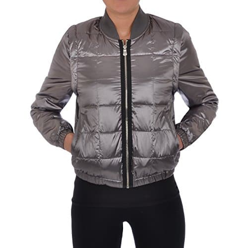 Puffa Women's Quilted Bomber Jacket - Charcoal - 12UK