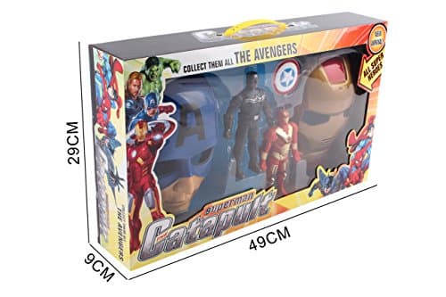 Marvel Captain America Double Mask and Action Figure Set Boys Super Hero Toy