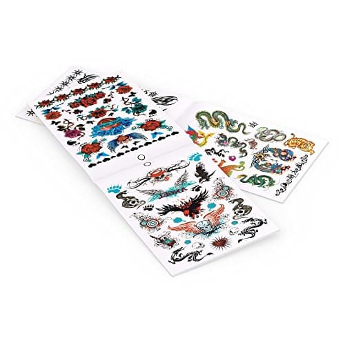 Ukayed ® 560 Mega Pack Temporary Tattoos - Girls & Boys Stick On Transfer Tattoos - Animals, Dragons, Flowers, Hearts (Dark)