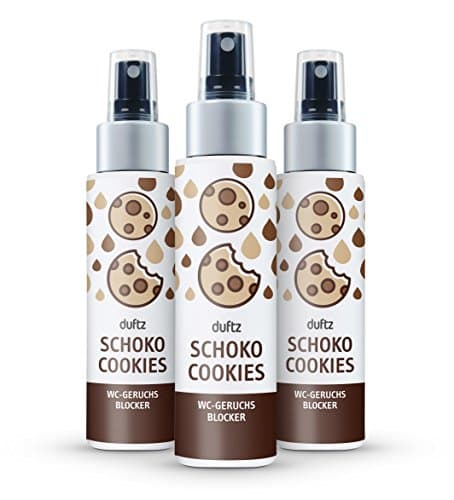 duftz® "Dark Chocolate" WC odour blocker when using the toilet, at least 300 applications, 3 x 75ml toilet fragrance for on the move, toilet, bathroom, guest WC