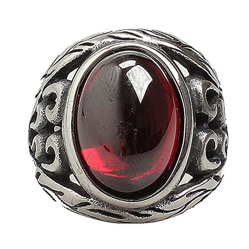 ruby birthstone gemstone jewelry stacking finger unique antique biker engraved rings ring size for men
