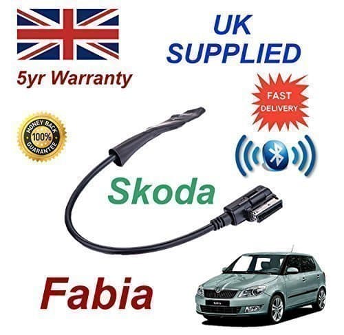 cablesnthings Skoda Fabia Bluetooth Audio Adapter for MY 2009+ Generation 3 suitable for iPhone, Samsung, HTC, Sony, Nokia, LG, Blackberry, Amazon Fire, Motorrola