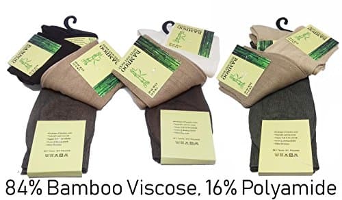 Mens BAMBOO Socks 9-11 Multipack Gentle Soft Grip Pack of 12 6 3 Pairs Size 6-11 Set for Men (Assorted Khaki, 3)