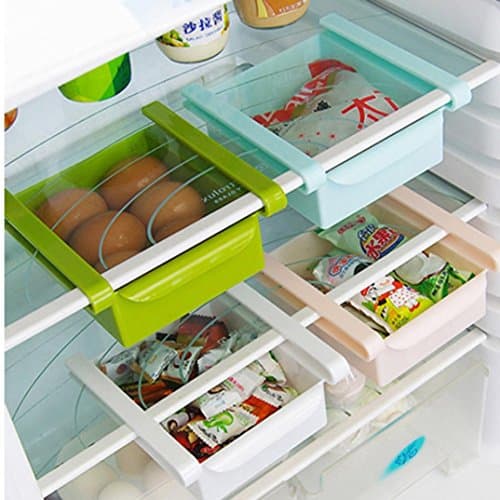 Prevently New Creative Refrigerator Shelf Storage Rack Storage Box Food Container Kitchen Tools Random Color (A)