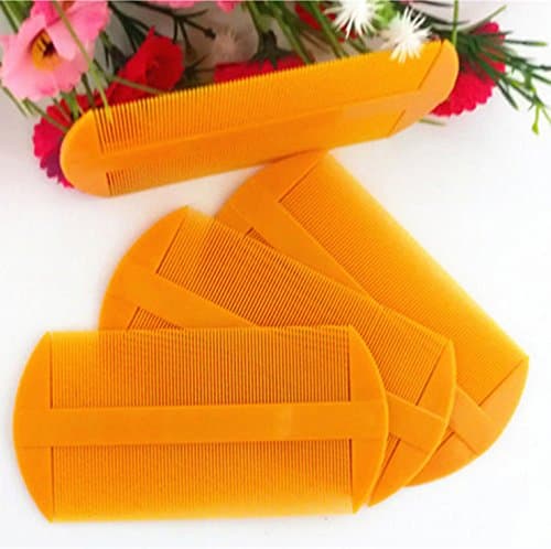Fengge 2 Pcs Skin Two Sided Fine Plastic Comb Comb (Yellow)