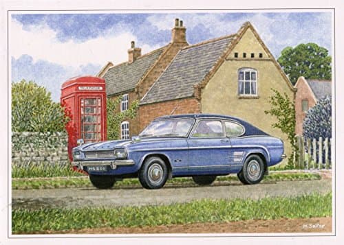 GDPNostalgic Classic Ford Capri MK 1 I One Card Design Open Blank Birthday Card