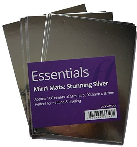 Hunkydory MIRRI MATS topper deck 2.64" x 3.64" 100 sheets GOLD SILVER or RAINBOW (Silver colour)
