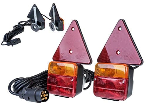 12 V for Trailer Lights Set with Magnets & Rear Reflector