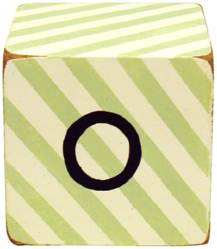 New Arrivals Letter Block O, Green/White
