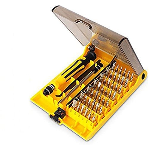 MINI Screwdriver Tool Kit,45 in 1 Precision Screwdriver Tool Kit Mini Portable Compact Repair Maintenance Opening Pry Set with Tweezers & Extension Shaft for Cell Phone Laptop Pad etc Disassemble