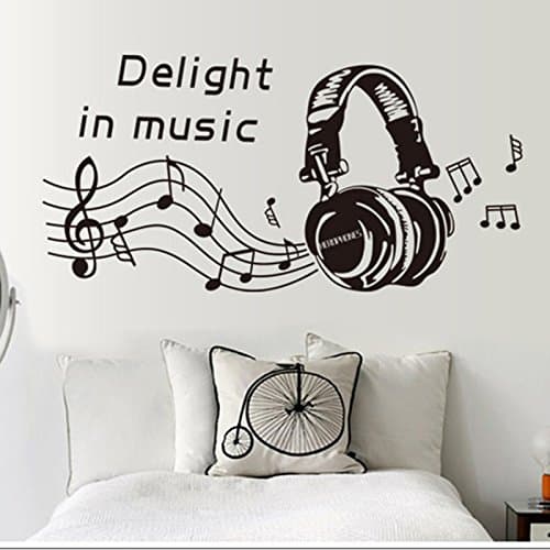Qianxing Music Note System A Removable Wall Stickers Decals Diy Wall Art Sticker House Classroom Decorative Wall Paper in Different Sizes and Designs, Multi-Coloured