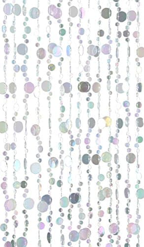 ShopWildThings Beaded Curtain Bubbles Crystal Iridescent Acrylic