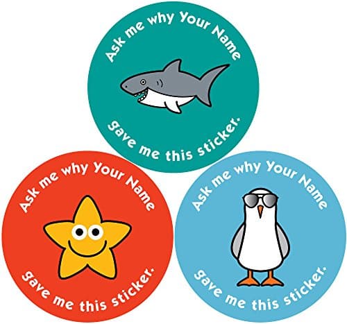 37mm personalised stickers: 'Ask me why *Your Name* gave me this sticker.' Mixed images. 4 sheets, 140 stickers.