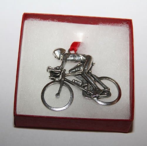 Bicycle Ornament - Male Cyclist with Aerobars