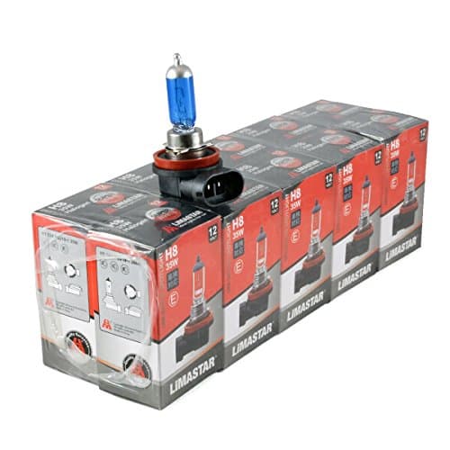 10 Halogen Lamp Light Bulb H8 12 V 35 W Base PGJ19-1 Halogen Headlamp Xenon Style 8500 K for Hyundai i30 (GD), i30 CW, i40 ix35 LM El ELH) (VF), i40 CW (VF), Santa Fé Iii (DM) Front Fog Lamp