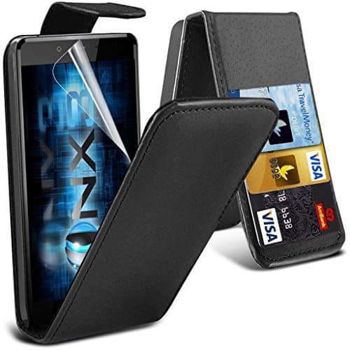 For Blackberry Z10 Plain Black Printed Pouch Pu Leather Magnetic Flip Case Cover + Stylus