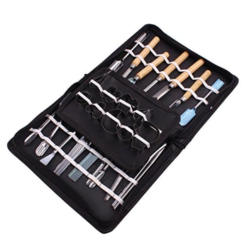 Agile Shop Kitchen Engraving Tool Set Fruit And Vegetable Food Decoration Cutting Slice Decoration Kit,Black
