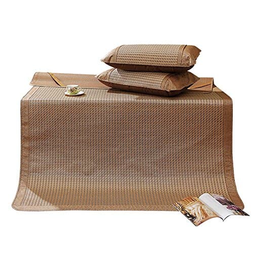 Mattress Pads Summer Cool Mat Single Bed Student Dorm Room Collapsible Ice Straw Mat Cool Without Ice Smooth And Not Rough Collapsible Ironing No Smell Size Optional (Size : 1.5 m (5 ft))