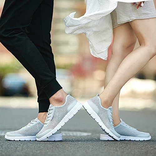 Mens Womens Quick Drying Mesh Trainers Breathable Summer Running Walking Unisex Shoes Black Blue Grey