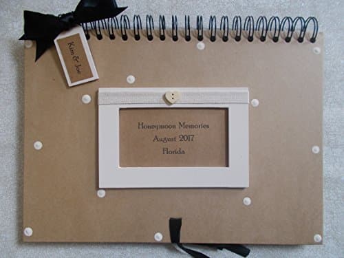 Personalised Handcrafted Large A4 Honeymoon Memory Scrapbook