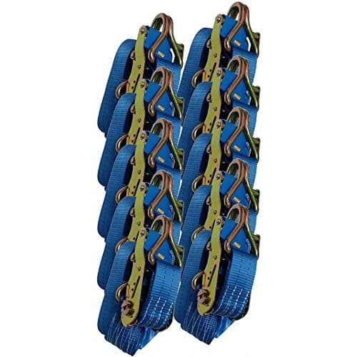 10 X Ratchet Tie Down Strap Heavy Duty 6 M Metre X 35mm Trailer Lorry CS/R106X10